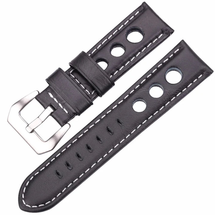 Oil Wax Cowhide Leather Watch Strap 22-24mm