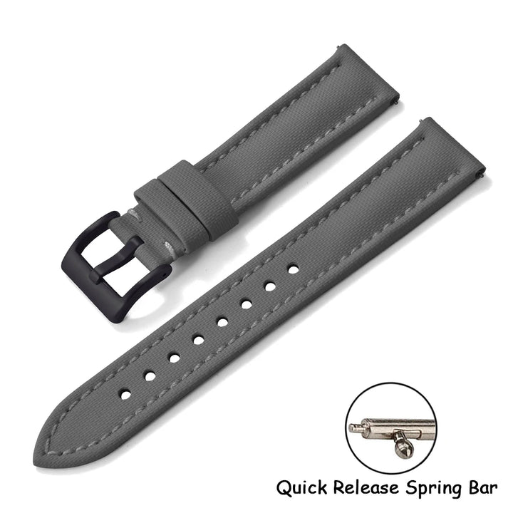 Universal Sailcloth Watch Band 18mm 20mm22mm Sailcloth Leather Strap Qucik Release Bracelet Accessories for Omega for Seiko Belt