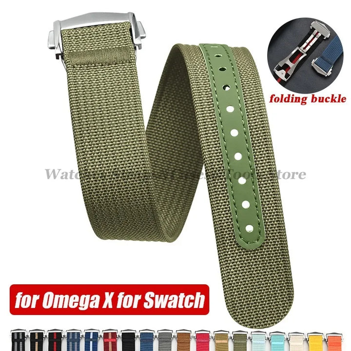 Canvas Nylon Watch Strap – 20-22mm Waterproof