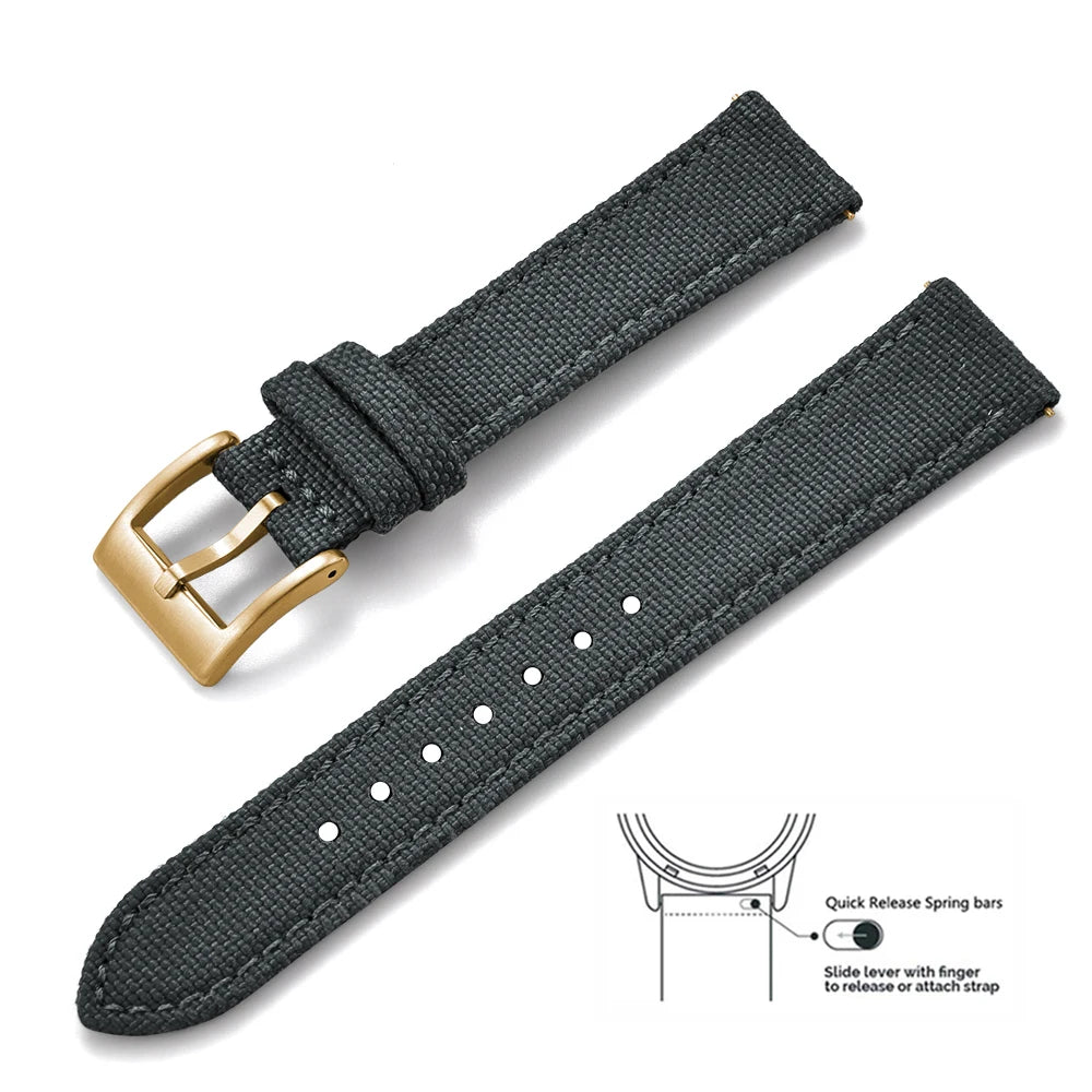 JUELONG Premium Grade Quick Release Watchbands Mixed Leather Nylon Watch Strap 18mm 20mm 22mm For SKX007 SKX009