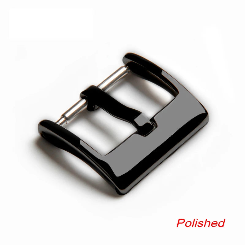 Metal Watch Buckle – 16–24mm, Stainless Steel, Silver/Black/Rose Gold