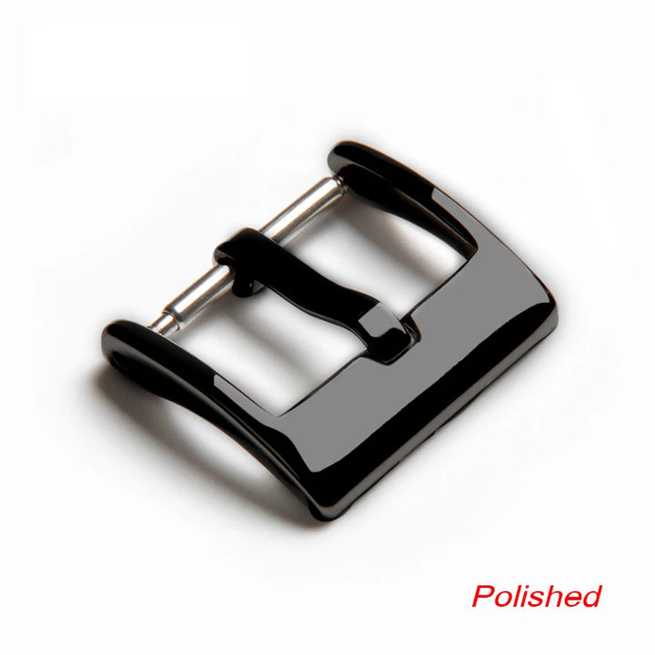 Metal Watch Buckle – 16–24mm, Stainless Steel, Silver/Black/Rose Gold