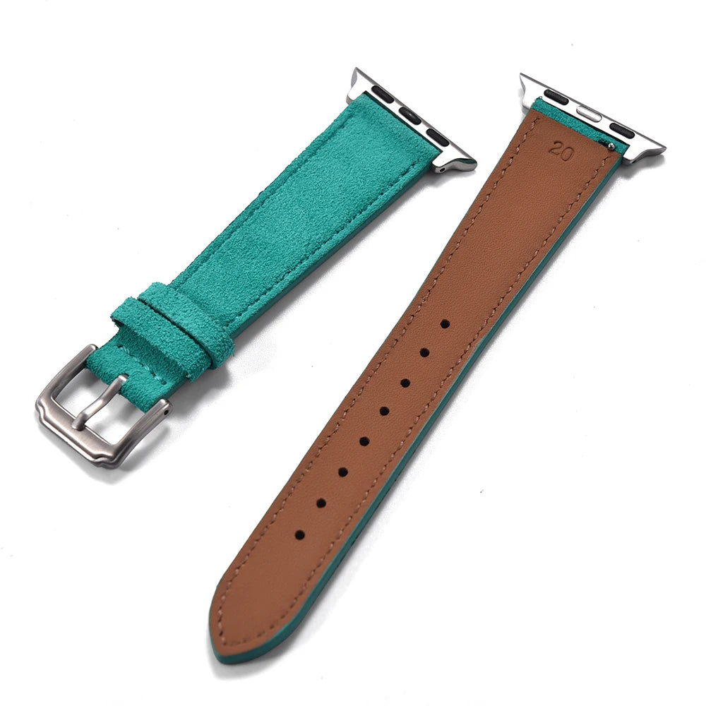 Soft Suede Leather Strap For Apple Watch Band 10 42 46mm 38 44mm 40mm 45mm 49mm for iWatch Series Ultra 2 9 8 7 6 SE 5 Wristband