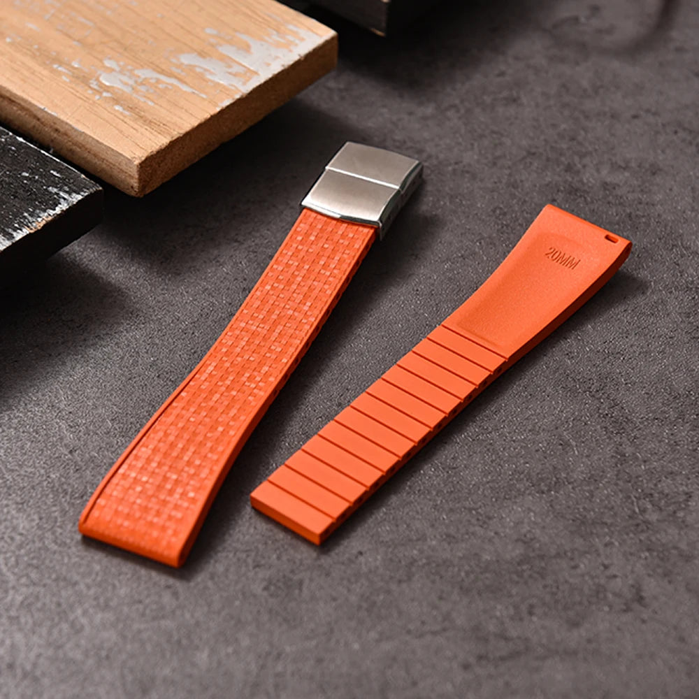 NATOBEL Mosaic FKM Rubber Watch Strap – 20/22mm Quick Release Diver Strap