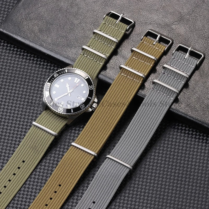 High-Quality Nylon Watch Strap 18/20/22mm (Military Style)