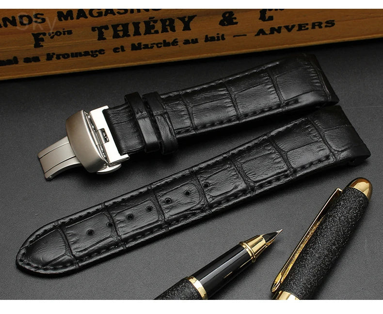 Genuine Calfskin Leather Watch Strap for Tissot (22–24mm)