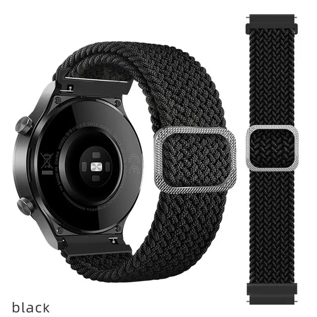 20/22mm Braided Nylon Strap for Realme Watch 2/3 & Amazfit Bip/GTS/GTR
