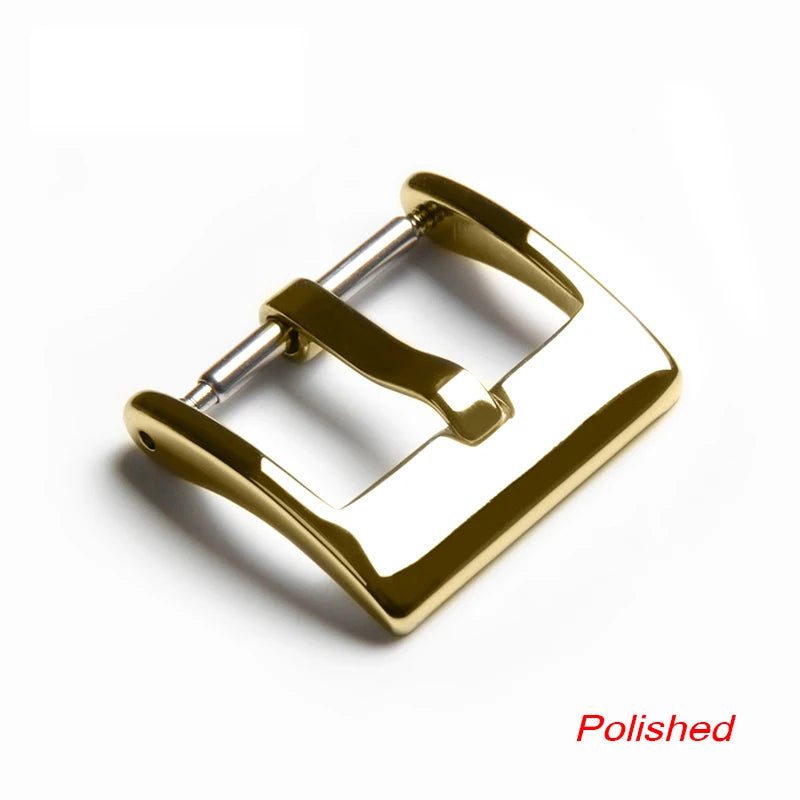 Metal Watch Buckle – 16–24mm, Stainless Steel, Silver/Black/Rose Gold