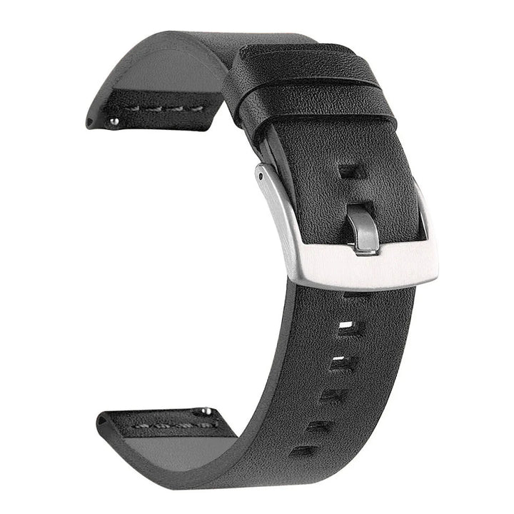 Fashion Vintage Leather Watch Strap – 18–24mm, Stainless Steel Buckle