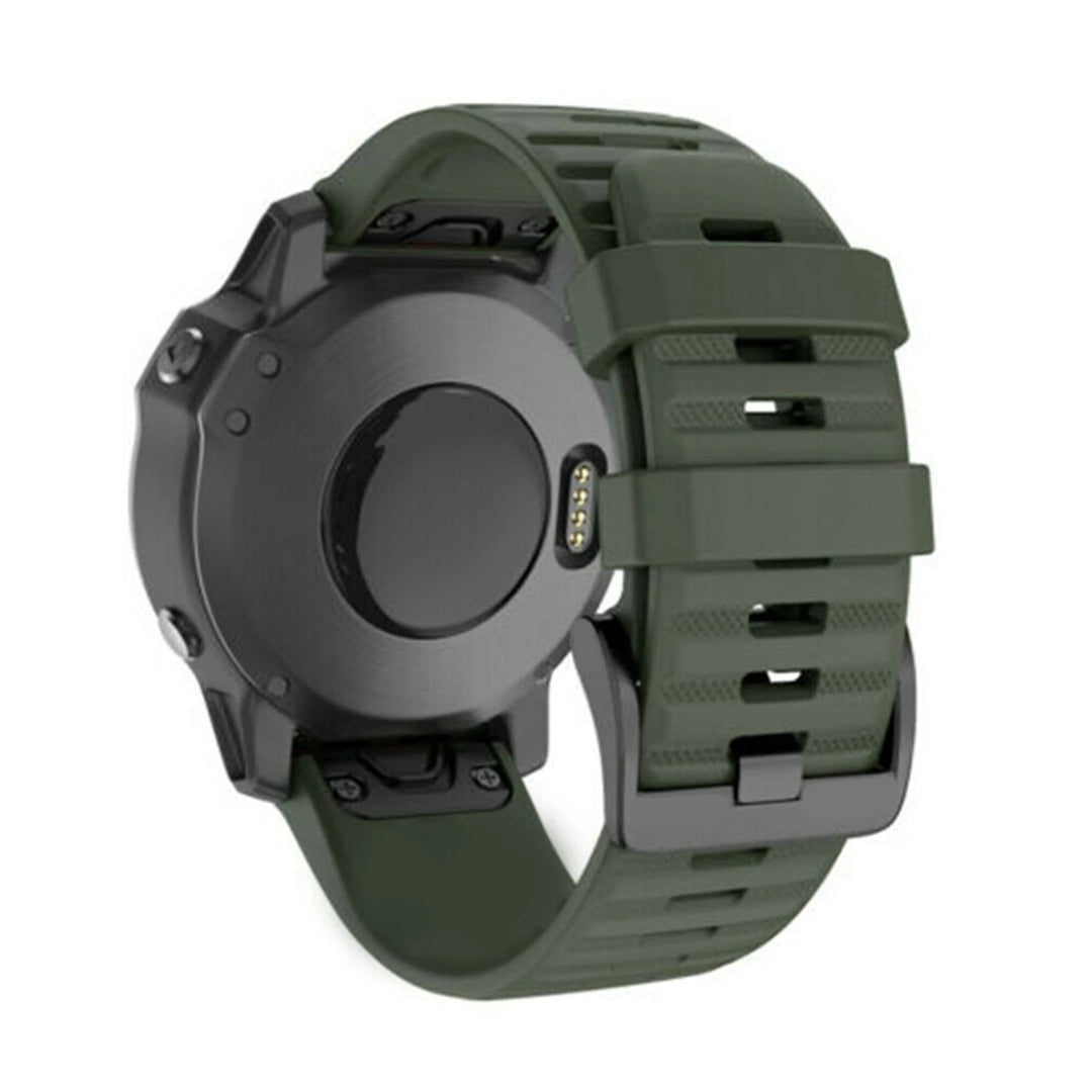 QuickFit 20/22/26mm Silicone Watch Strap – For Garmin Fenix 5–8 Series & 7X/7 Pro