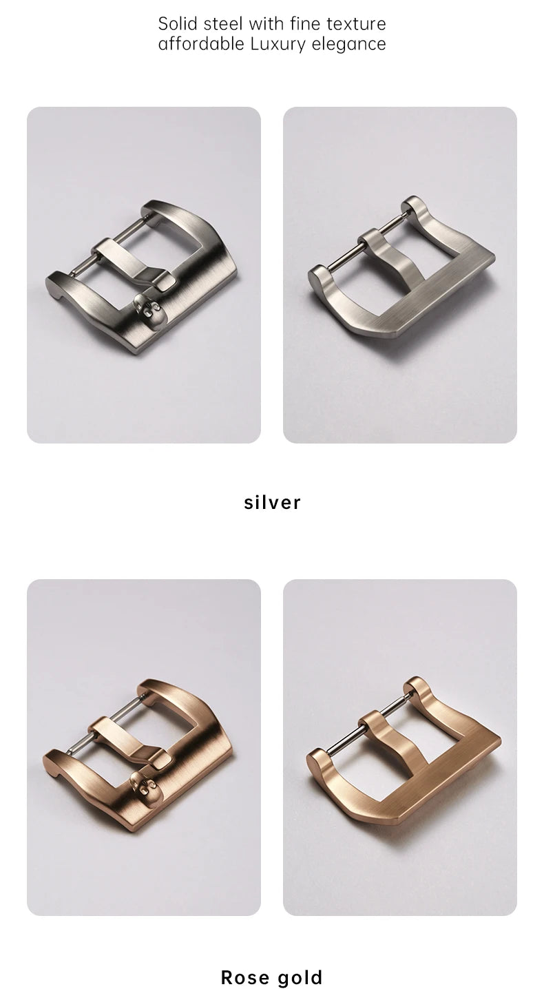 Maikes Skull Watch Buckle 316L Stainless Steel 18mm 20mm 22mm Black Rose Gold Leather Strap Clasp