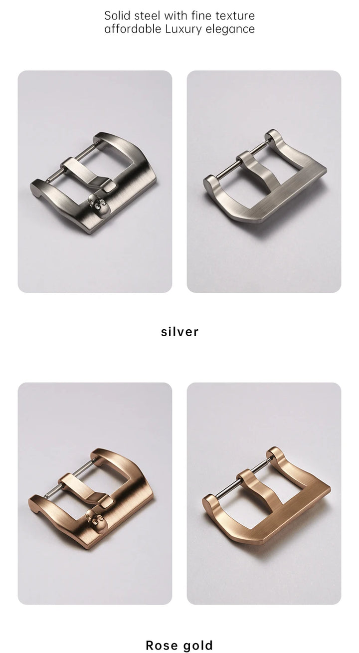 Maikes Skull Watch Buckle 316L Stainless Steel 18mm 20mm 22mm Black Rose Gold Leather Strap Clasp