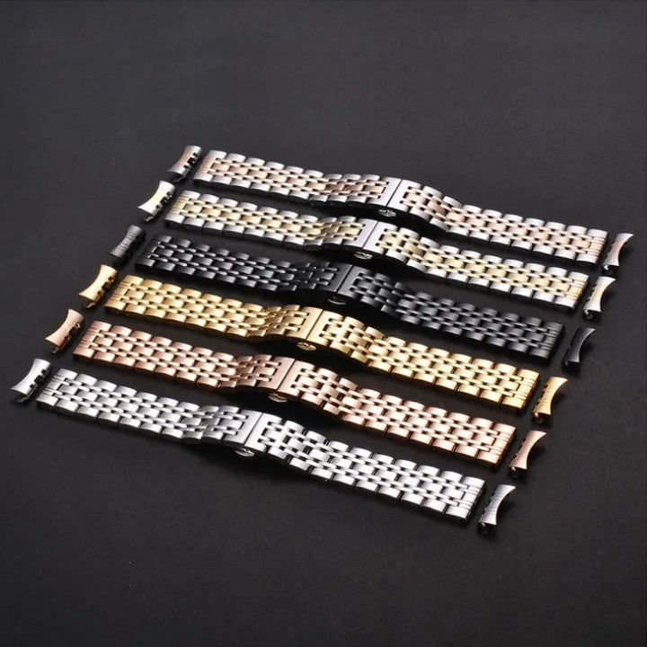 Solid Stainless Steel Watch Band 16–24mm with Butterfly Buckle for TISSOT,