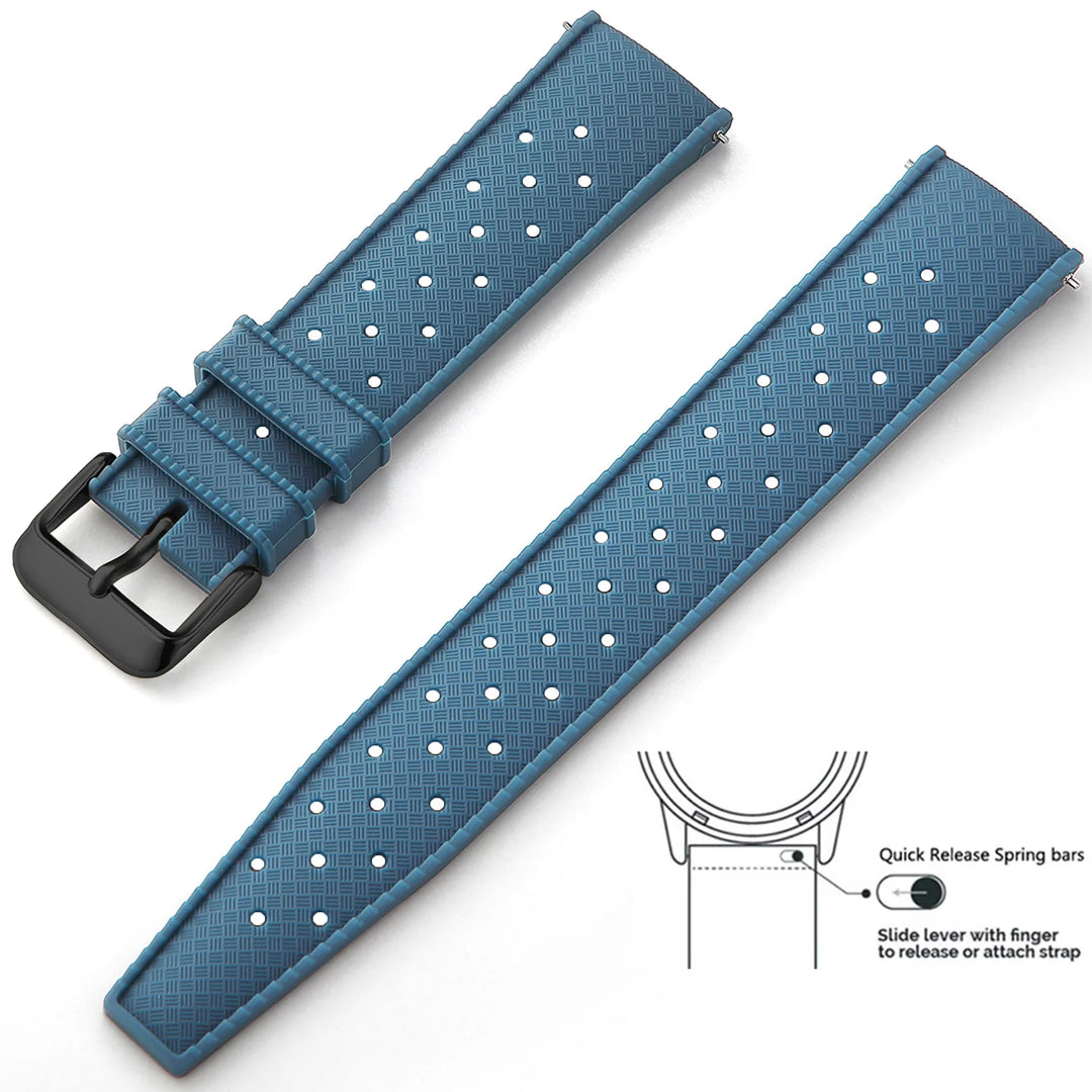 Tropical Silicone Watch Band 18–22mm (Quick Release)