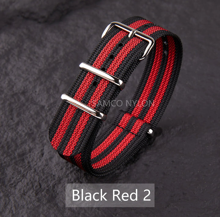Ribbed Nylon Military Band 18–22mm