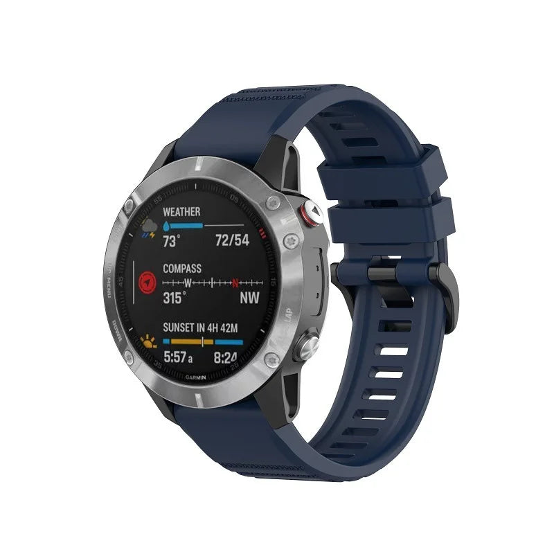 QuickFit Silicone Band for Garmin Fenix & Epix (20-26mm)