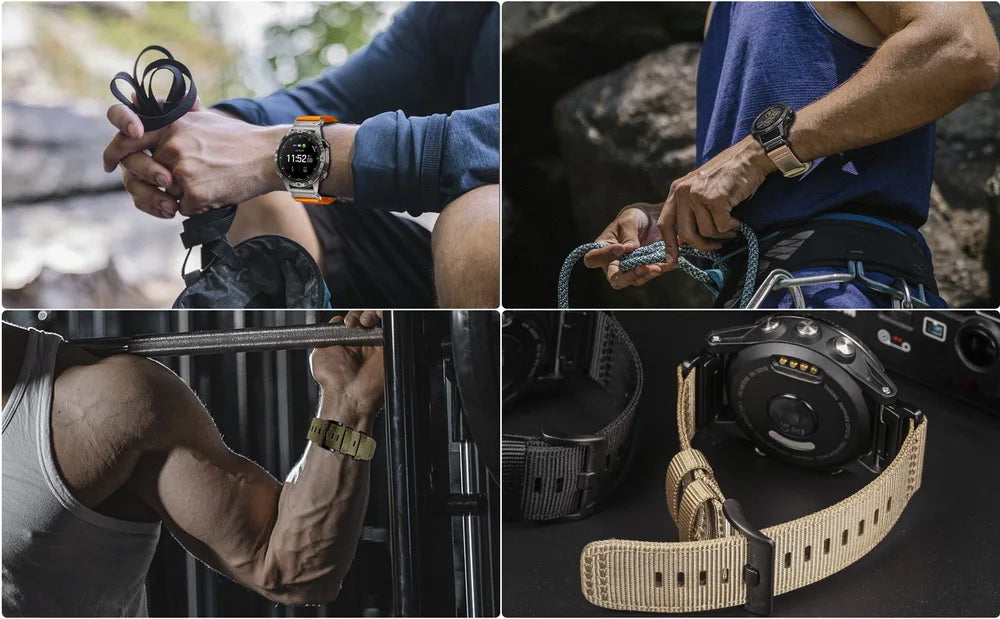 HEMSUT Nylon Quickfit Watch Band 20-26mm for Garmin Fenix, EPIX, MK3, Tactix
