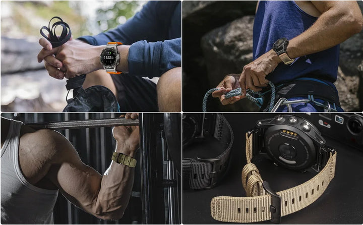 HEMSUT Nylon Quickfit Watch Band 20-26mm for Garmin Fenix, EPIX, MK3, Tactix