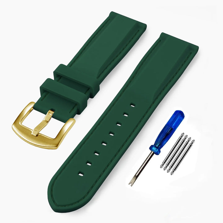 Silicone Rubber Watch Band 20–22mm (Soft & Comfortable Replacement)