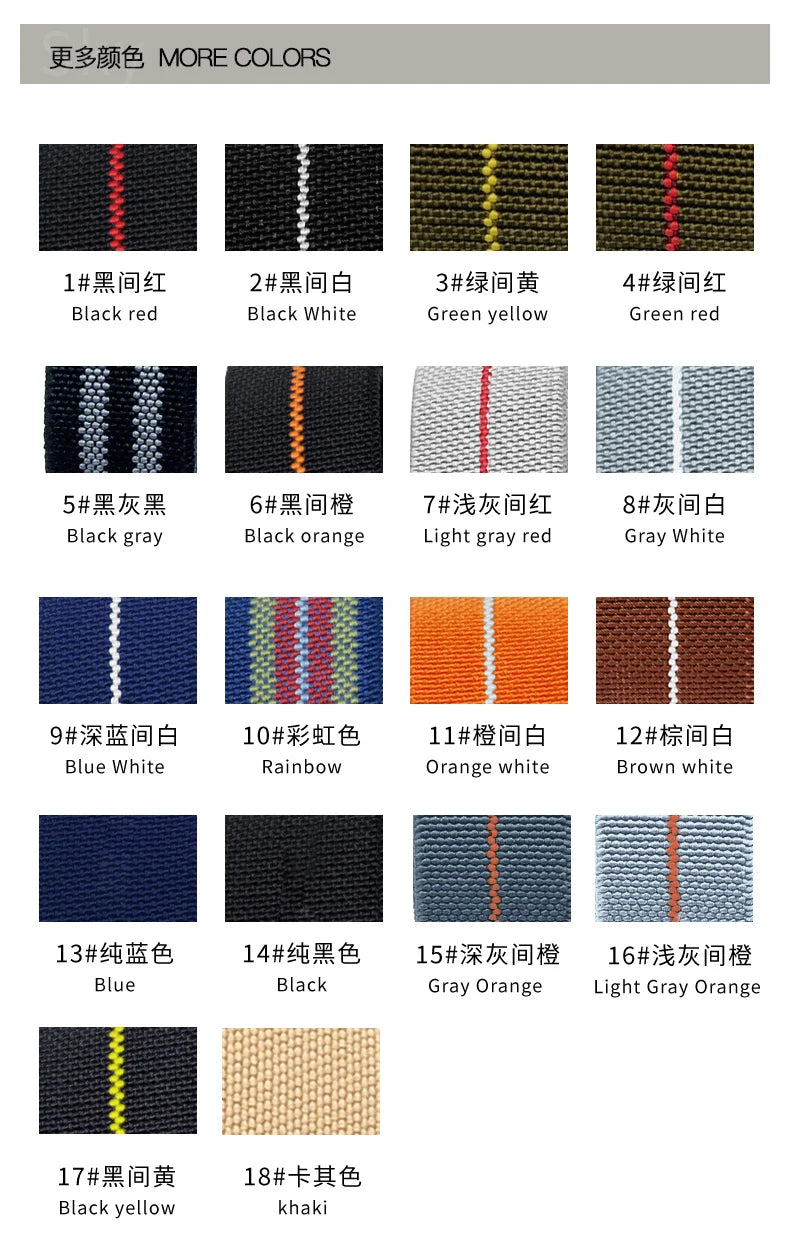 French Army Nylon Watch Band 18–22mm