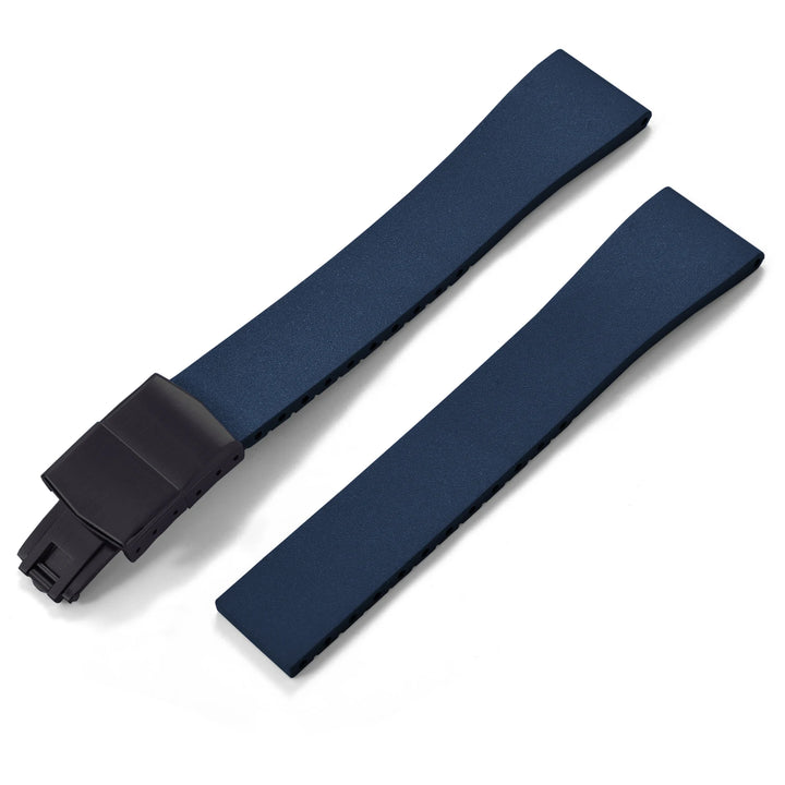 JUELONG FKM CTS Rubber Strap Quick Release Butterfly Black Buckle 16mm 18mm 19mm 20mm 21mm 22mm CTS Rubber WatchBand Cut to Size