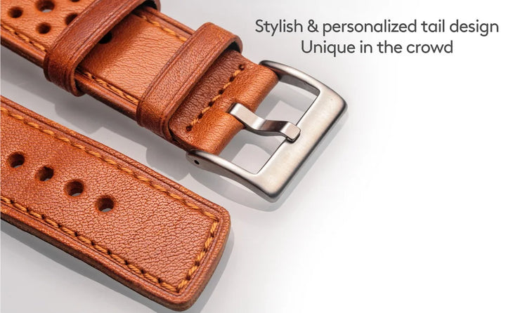 Hemsut Cowhide Watch Band Quick Release Soft Breathable Italian Genuine Leather Straps 18 20 22 24mm