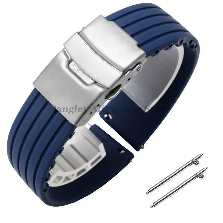 18mm 20mm 22mm 24mm Quick Release Silicone Watchband for Huawei Watch GT4/GT3 46mm for Seiko for Omega for Fossil Rubber Straps