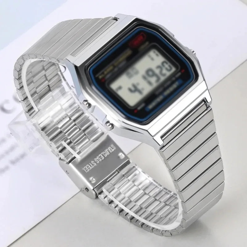 Stainless Steel Watch Strap for CASIO F-91W/A158 Series – 18/20mm Ultra-Thin