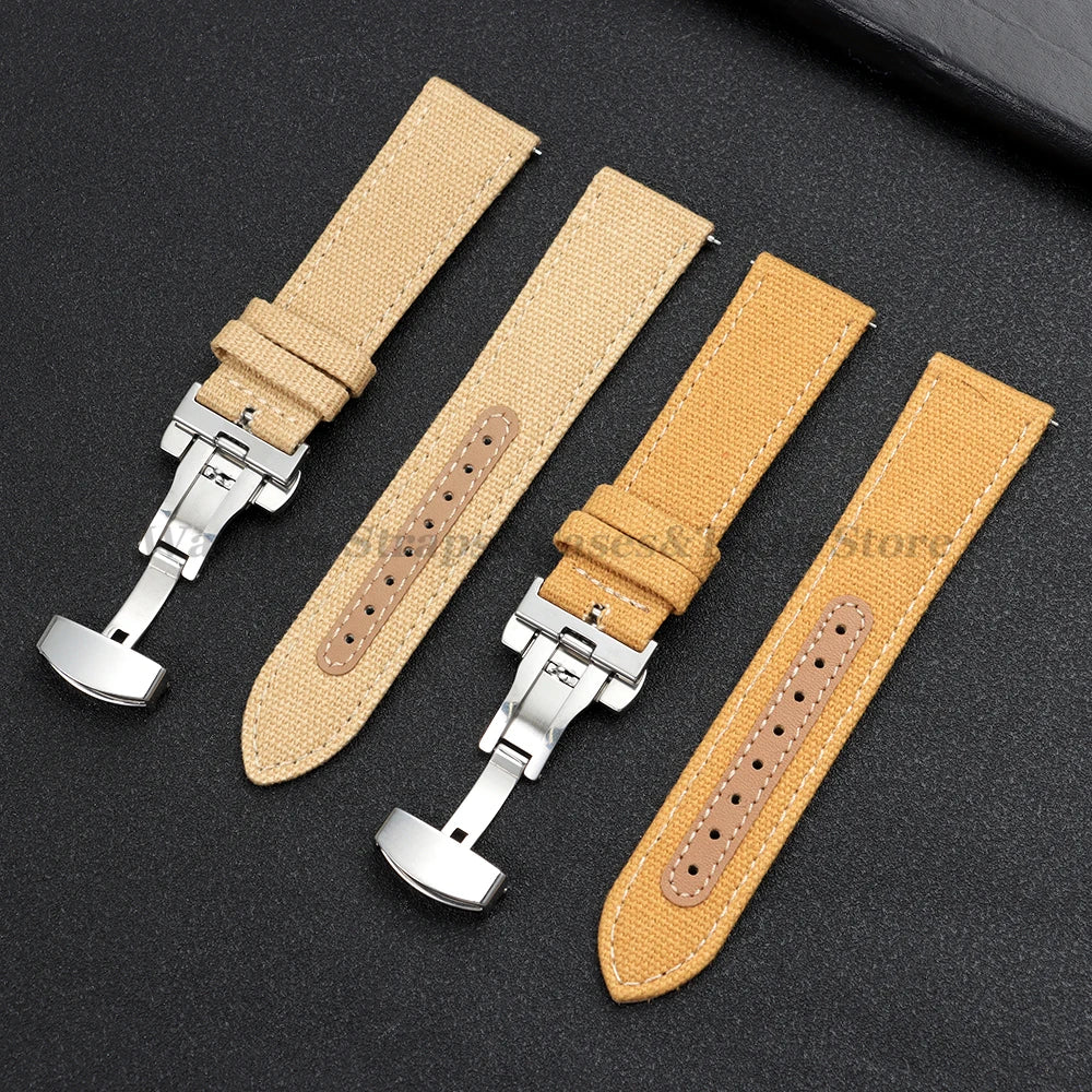 Sailcloth Nylon Strap (20–22mm) – Waterproof QR