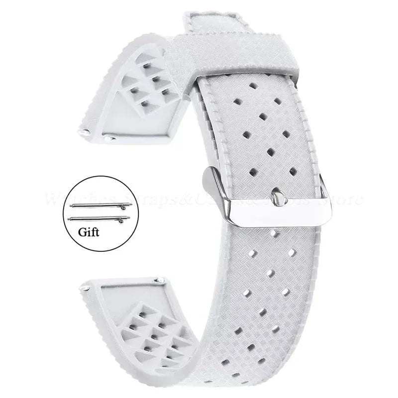 Premium Grade Tropic Silicone Watch Strap 20mm 22mm For Seiko For Oris For Omega Quick Release Diving Waterproof Rubber Bracelet