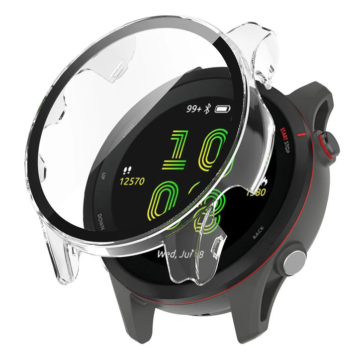 PC & Tempered Glass Protective Case for Garmin Forerunner 255/255S/965