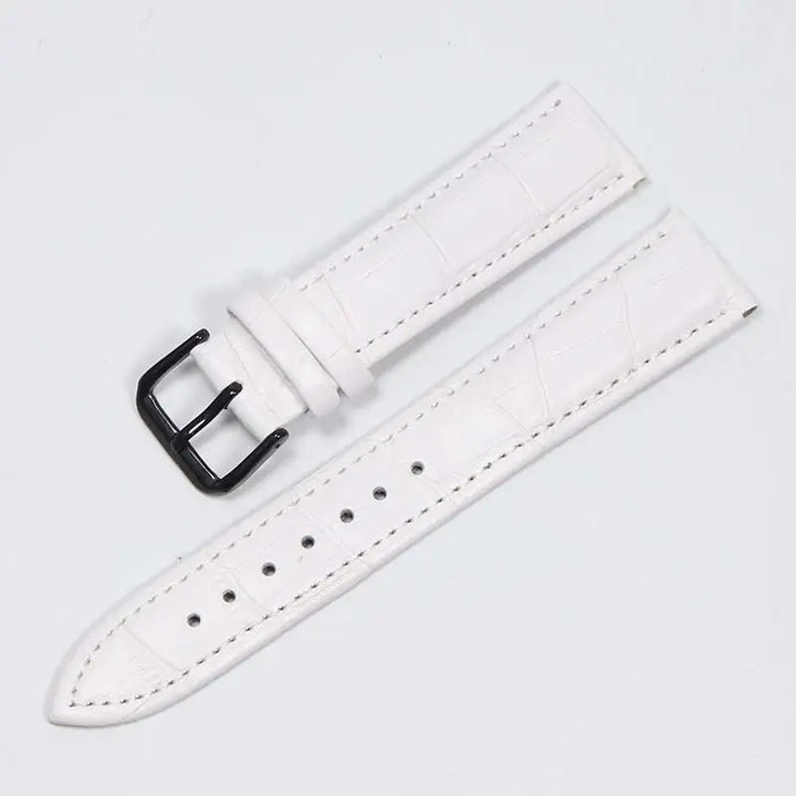 Genuine Leather Watch Strap with Steel Pin Buckle (12-24mm)