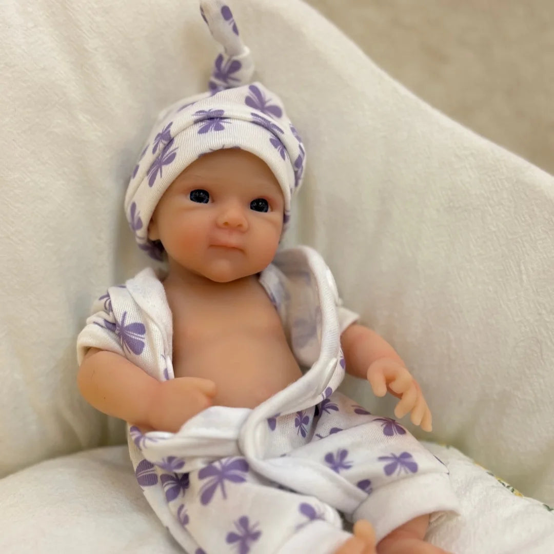 20 cm 2‑Style Waterproof Soft Mini Silicone Bebe Reborn Dolls