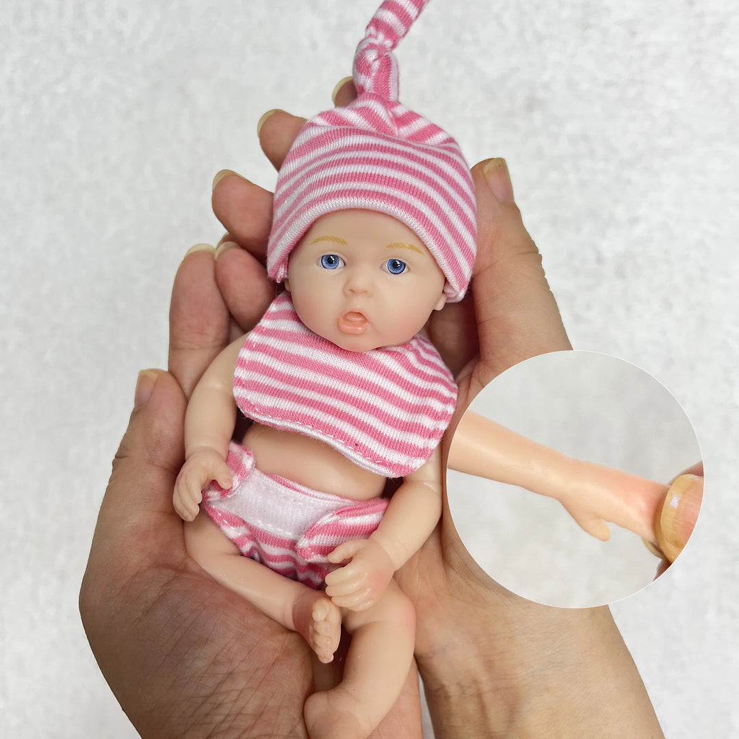 6″ Mini Silicone Reborn Baby Girl – Lifelike Palm Doll