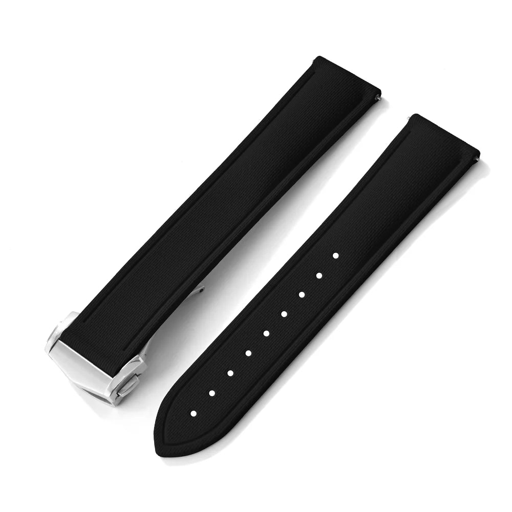 High Quality FKM Rubber Watch Strap 20-21-22mm For Omega X Swatch MoonSwatch Men Women Sport Waterproof Folding Buckle Watchband