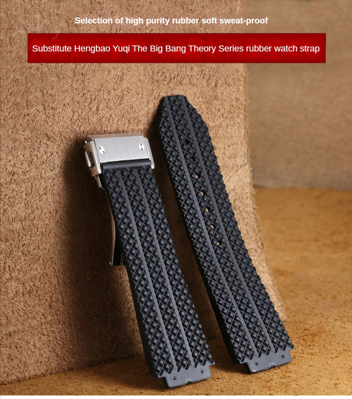 Silicone Rubber Watch Strap for Hublot (26×19mm, 24×17mm)