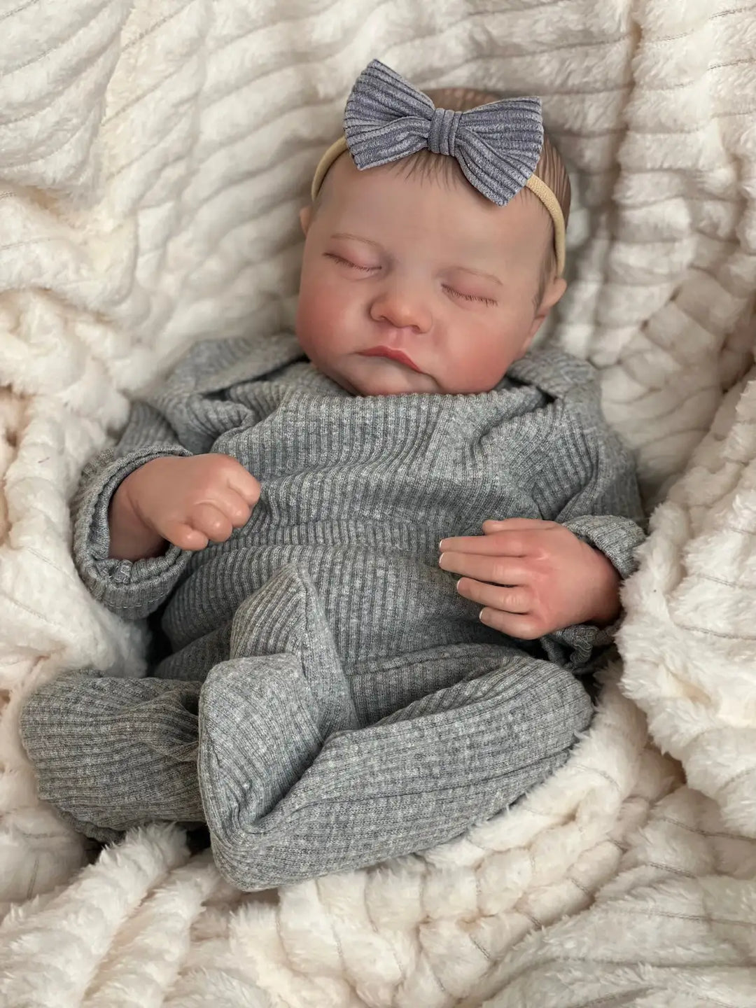 49 cm Levi Reborn Baby Doll – Sleeping Silicone Body, 3D Painted Skin & Visible Veins