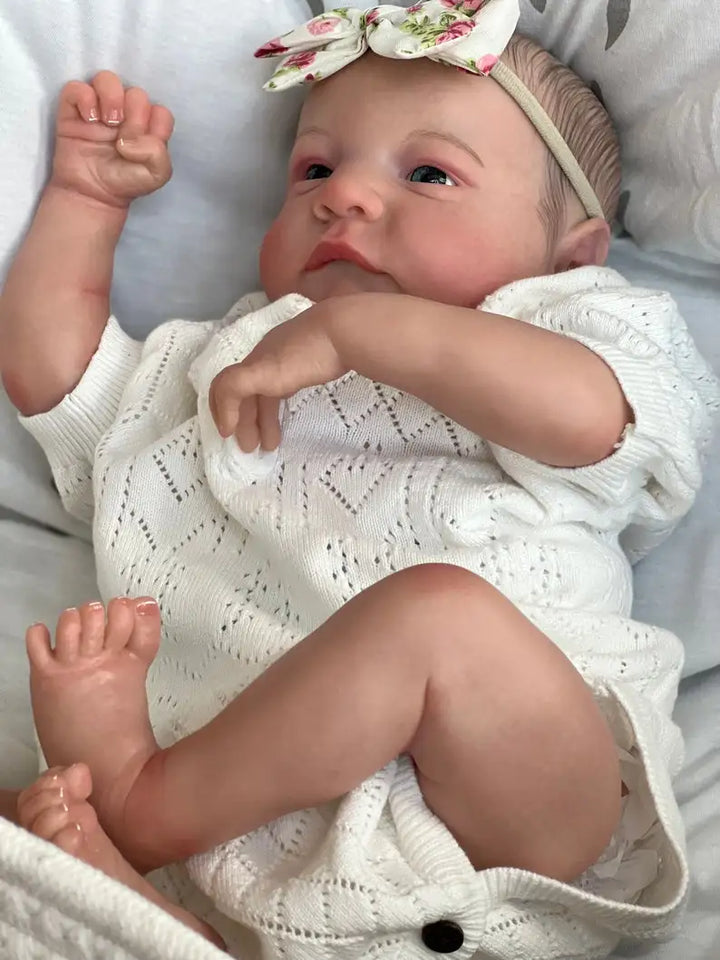 49 cm Levi Full‑Body Silicone Reborn Baby Doll – Lifelike with Visible Veins