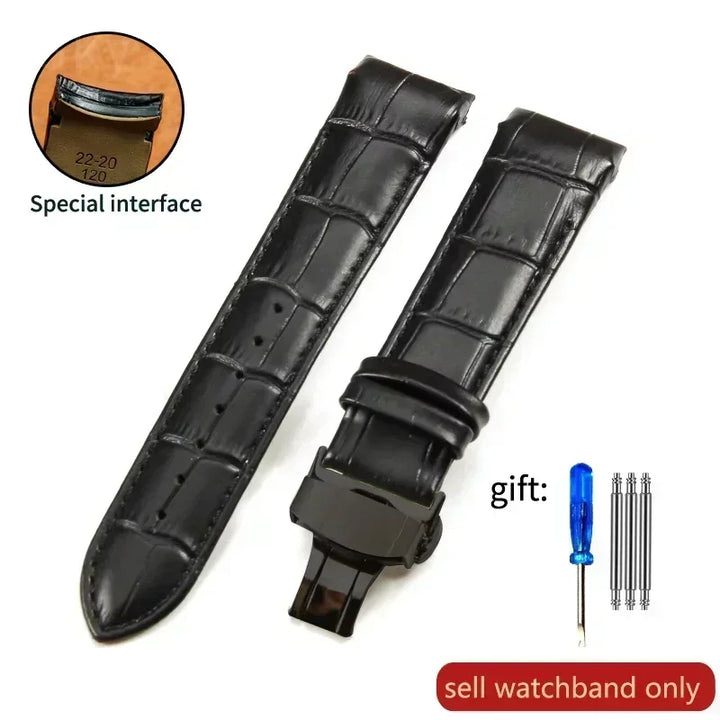 Genuine Calfskin Leather Watch Strap for Tissot (22–24mm)