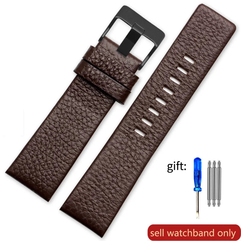 Genuine Leather Watch Strap for Diesel (22–30mm)