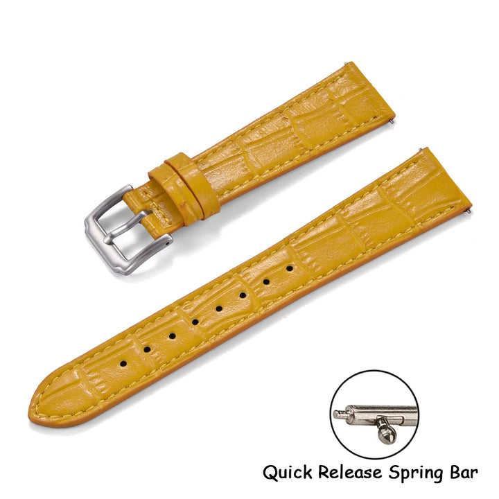 16/18/19/20/21/22mm Quality Leather Watch Bands Slub Pattern Leather Strap Universal Watchbands Accessories for Men Women Bands