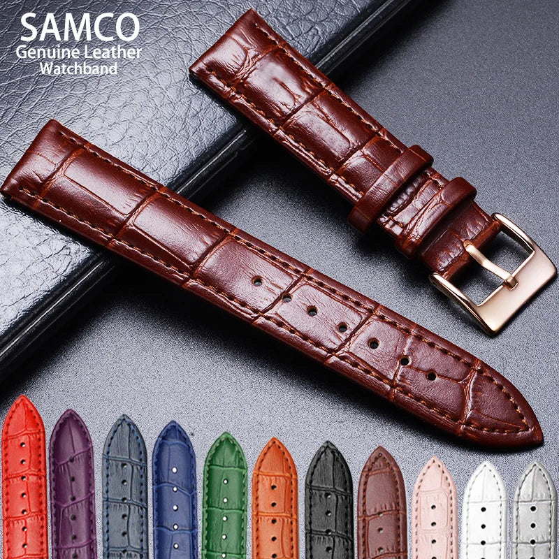 Premium Genuine Leather Watch Band 12–24mm (With Tool)