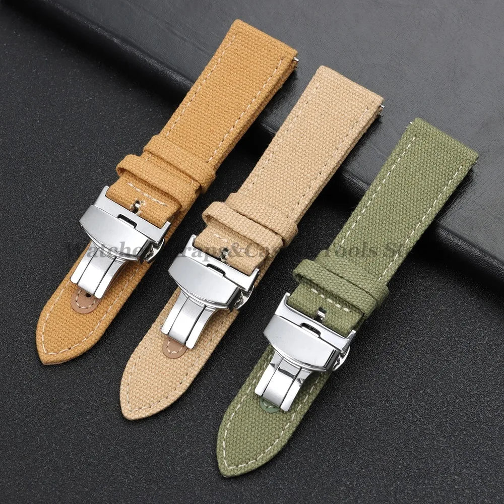 Sailcloth Nylon Strap (20–22mm) – Waterproof QR