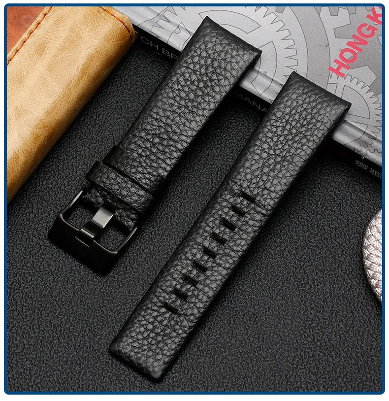 Genuine Leather Watch Strap for Diesel (22–30mm)