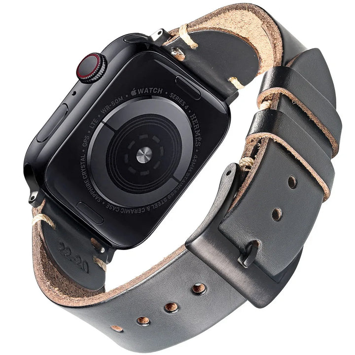 HEMSUT Compatible With Apple Watch Band Horween Leather Watch Strap For iWatch 42mm44mm45mm 38mm40mm41mm For Series7 6 5