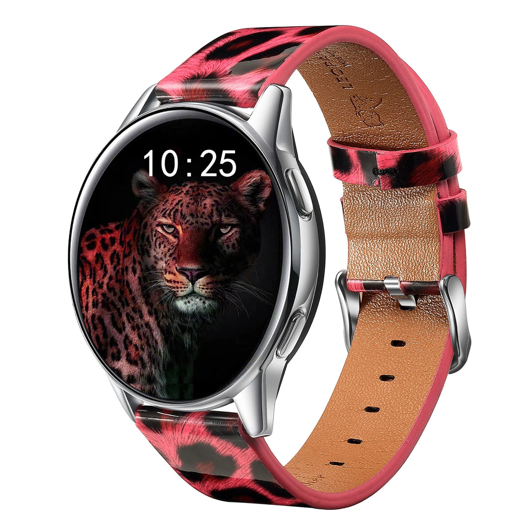 Leopard Print Leather Watch Strap 20/22mm (Quick Release)