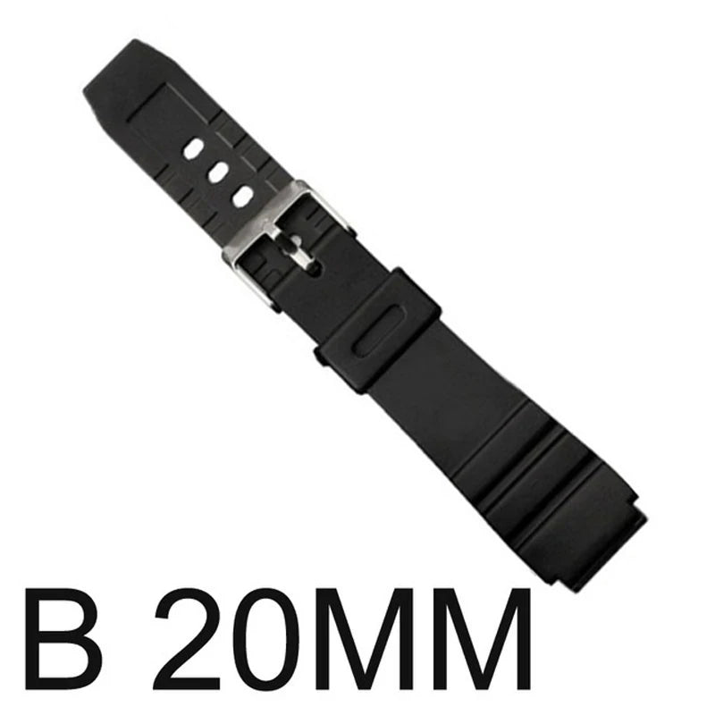 Rubber Sports Watch Strap 18–22mm for Casio TUP & Diving Watches