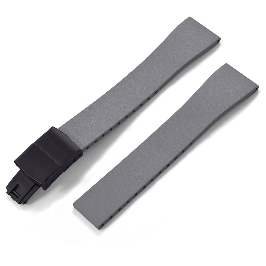 JUELONG FKM CTS Rubber Strap Quick Release Butterfly Black Buckle 16mm 18mm 19mm 20mm 21mm 22mm CTS Rubber WatchBand Cut to Size