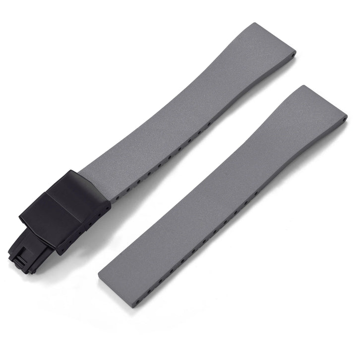 JUELONG FKM CTS Rubber Strap Quick Release Butterfly Black Buckle 16mm 18mm 19mm 20mm 21mm 22mm CTS Rubber WatchBand Cut to Size