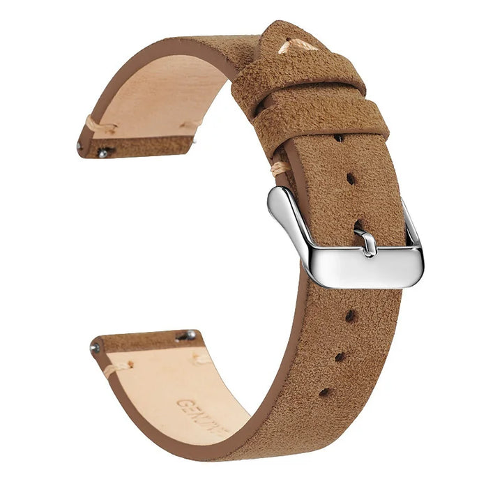 Genuine Leather Quick-Release Watch Strap 14–22mm